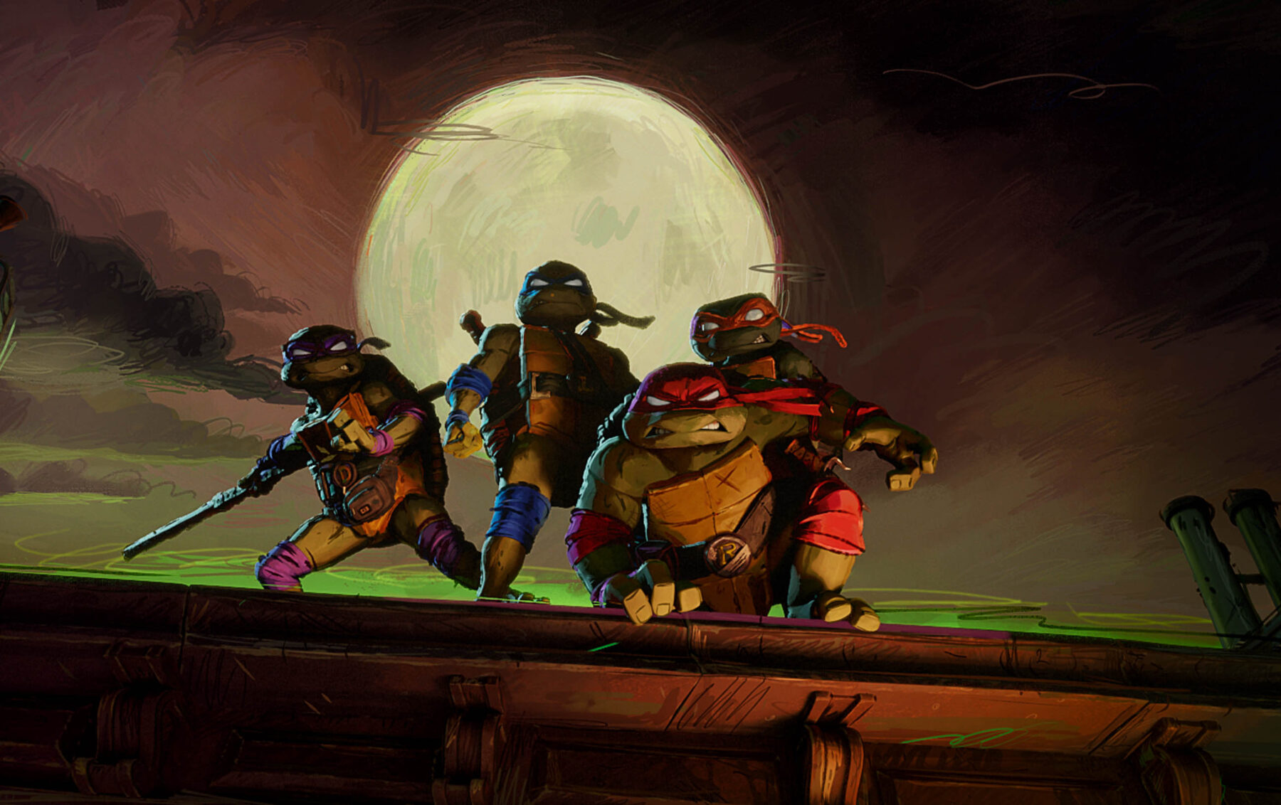 Eine Szene aus dem Film "Teenage Mutant Ninja Turtles: Mutant Mayhem" – 2